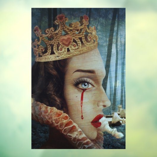 ゴシック様式の超ユニークリアルなコラージュ悲しいハートの女王 ウィンドウサイン (シート3)