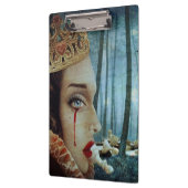 ゴシック様式の超ユニークリアルなコラージュ悲しいハートの女王 クリップボード (左)