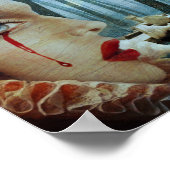 ゴシック様式の超ユニークリアルなコラージュ悲しいハートの女王 ポスター (角)