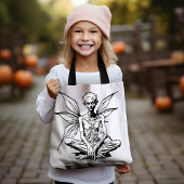 ゴシック様式の長老フェアリーハロウィーンブラック&ホワイトトート トートバッグ