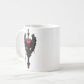 ゴシック様式の闇の陰に永遠の愛。 コーヒーマグカップ (正面左)