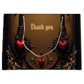 ゴシック様式の闇の陰に永遠の愛。 ラージペーパーバッグ (正面)