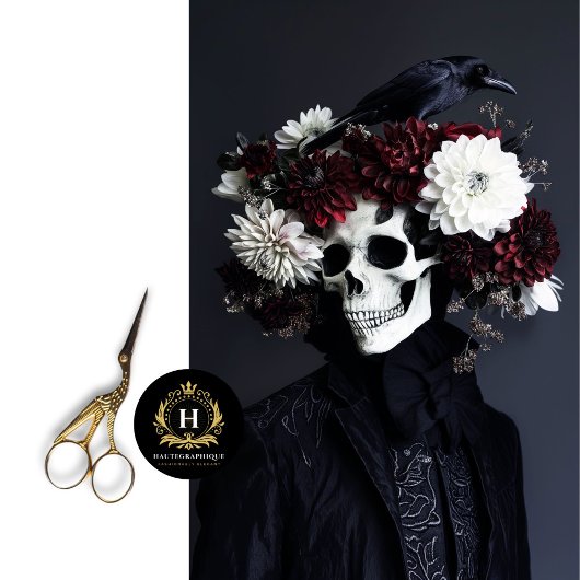 ゴシック様式の骨格スカルの切り離し 薄葉紙