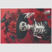 ゴシック様式の骨格スカルの切り離し 薄葉紙 (正面)