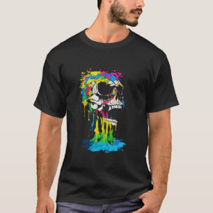 ゴシック様式の骨格スカル絵を描ドリッドウェルドコアHal Tシャツ