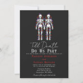 ゴシック様式の骨格ティルデス結婚式招待状 招待状 (正面)