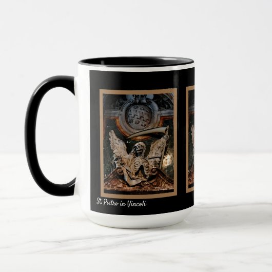 ゴシック様式の骨格マグカップ マグカップ (左)