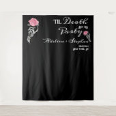 ゴシック様式の骨格愛Til死結婚の背景 タペストリー (正面)