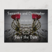 ゴシック様式の骨格錯覚日付を保存 案内ポストカード (正面)