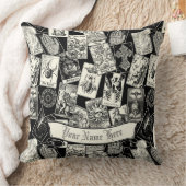 ゴシック様式の魔女ウィッチクラフト薬用タロットカード クッション (ブランケット)