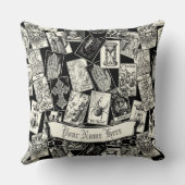 ゴシック様式の魔女ウィッチクラフト薬用タロットカード クッション (裏面)