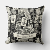 ゴシック様式の魔女ウィッチクラフト薬用タロットカード クッション (正面)