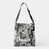 ゴシック様式の魔女ウィッチクラフト薬用タロットカード クロスボディバッグ (裏面)