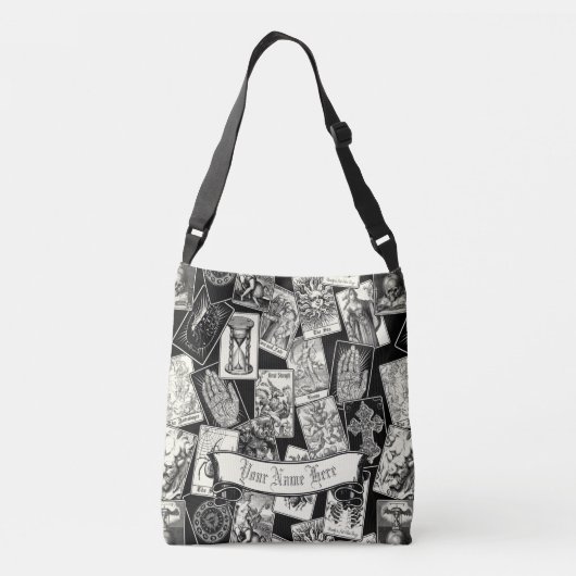 ゴシック様式の魔女ウィッチクラフト薬用タロットカード クロスボディバッグ (裏面)