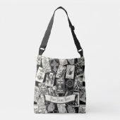 ゴシック様式の魔女ウィッチクラフト薬用タロットカード クロスボディバッグ (正面)