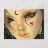 ゴシック様式の魔女顔葉書 ポストカード (正面)
