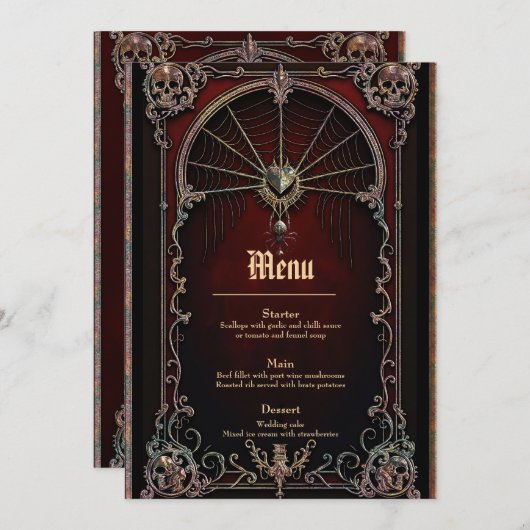 ゴシック様式の魔法touch メニュー (正面/裏面)