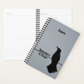 ゴシック様式の黒いカラスのシルエット忘れはなし プランナー手帳 (ディスプレー)