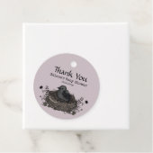 ゴシック様式の黒いカラスの鳥の巣赤ちゃんシャワーパープル フェイバータグ (インサイチュ)