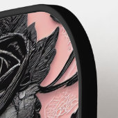 ゴシック様式の黒いバラ ピックルボールラケット (左詳細)