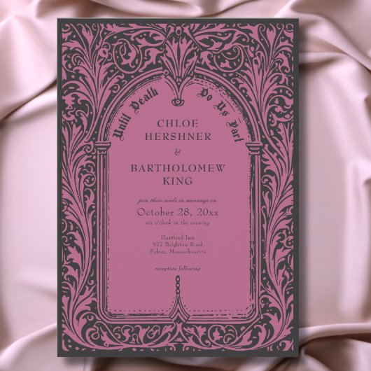 ゴシック様式の黒いブルゴーニュ中世まで結婚死の 招待状