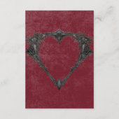 ゴシック様式の黒いレイヴンバラブルゴーニュ結婚の詳細 エンクロージャーカード (裏面)