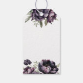 ゴシック様式の黒い牡丹ヴィンテージ結婚式の好意ギフト ギフトタグ (裏面)