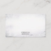 ゴシック様式の黒と白きらめくの蝶タトゥー 名刺 (裏面)