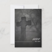 ゴシック様式の黒と白の墓地まで結婚死 セーブザデート (正面)