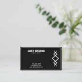 ゴシック様式の黒と白の部族のタトゥーアーティスト 名刺 (スタンド正面)