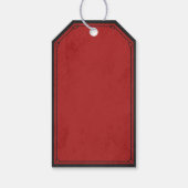ゴシック様式の黒と赤のアンティーク吸血鬼の血ラベル ギフトタグ (裏面)