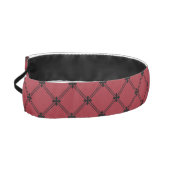 ゴシック様式の黒と赤の対角パターン アスレチックヘッドバンド (左)