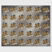 ゴシック様式の黒と金ゴールドの高さ ラッピングペーパー (フラット)