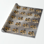 ゴシック様式の黒と金ゴールドの高さ ラッピングペーパー (アンロールド)