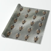 ゴシック様式の黒と金ゴールド口紅 ラッピングペーパー (アンロールド)