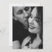 ゴシック様式の黒モノグラムの月結婚の紋の写真 招待状 (裏面)