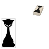 ゴシック様式の黒猫シルエットアートスタンプ ラバースタンプ (押印)