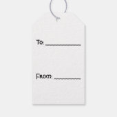 ゴシック様式の黒猫シルエットギフトラベル ギフトタグ (裏面)