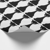 ゴシック様式の黒猫シルエットラップ紙 ラッピングペーパー (角)