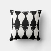 ゴシック様式の黒猫シルエット枕 クッション (裏面)