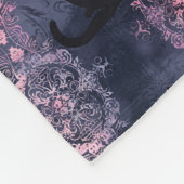 ゴシック様式の黒猫パッテン フリースブランケット (角)