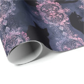 ゴシック様式の黒猫パッテン ラッピングペーパー (ロールコーナー)