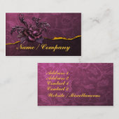 ゴシック様式ばら色およびダマスク織 名刺 (正面/裏面)