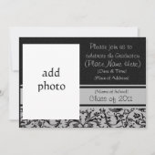 ゴシック様式ばら色の卒業のパーティの招待状 招待状 (正面)