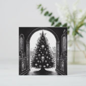 ゴシック様式またはホラー不気味スクリスマスツリーの恐怖 シーズンカード (スタンド正面)