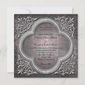 ゴシック様式または中世結婚式招待状 招待状 (裏面)