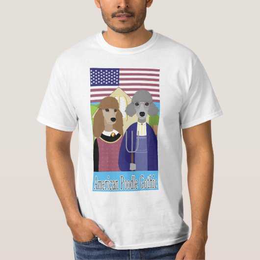 ゴシック様式アメリカのプードル Tシャツ (正面)