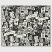 ゴシック様式ウィッチクラフトタロットカードビクトリアンゴシック ラッピングペーパー (フラット)