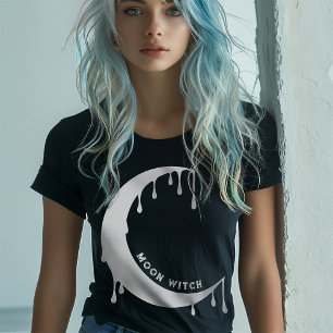 ゴシック様式ウィッチクラフトドリップムーンゴシック魔女 Tシャツ