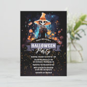 ゴシック様式エリー妖精の国 | ウィッチハットハローウィンパーティ 招待状 (スタンド正面)